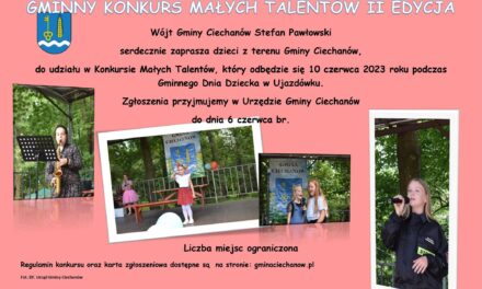 W gminie Ciechanów odbędzie się Konkurs Małych Talentów