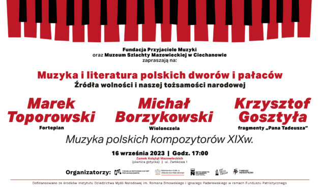 “Muzyka i literatura polskich dworów i pałaców” – koncert na ciechanowskim zamku