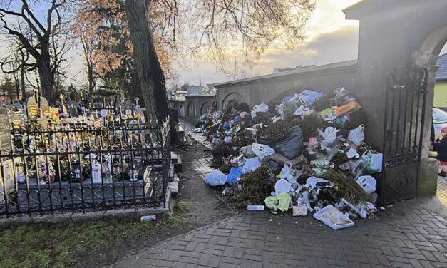 Śmieciowy problem na cmentarzu przy ul. Płońskiej