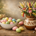 „Pisanki, kraszanki, palmy – tradycja wielkanocna”. GOK w Opinogórze Górnej zaprasza do udziału w konkursie świątecznym