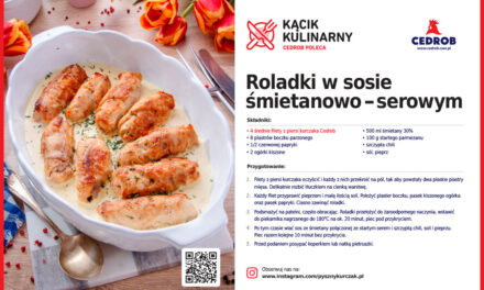 Roladki w sosie śmietanowo – serowym